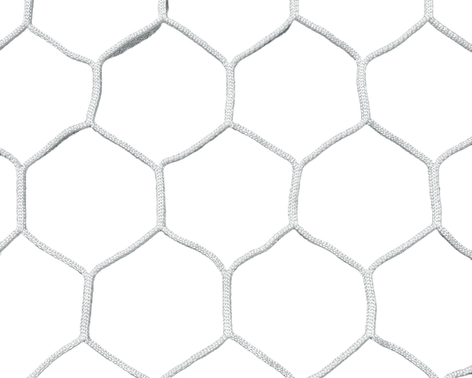 PEVO 4mm hexagonal soccer goal net mesh close up