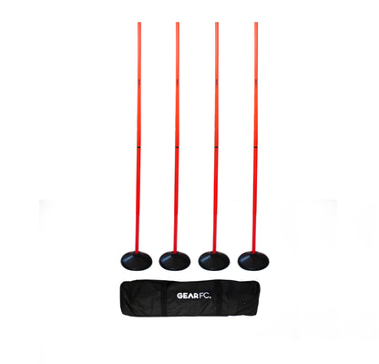 Turf Base Agility Speed Poles (4 Pack)